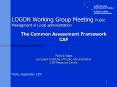 The Common Assessment Framework CAF PowerPoint PPT Presentation