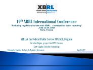 19th XBRL International Conference 