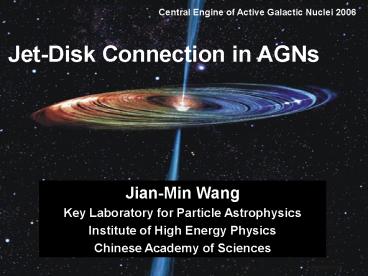 Jet-Disk Connection in AGNs