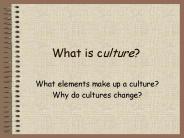 What is culture?