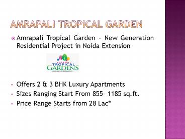 amrapali tropical garden noida
