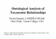 Ontological Analysis of Taxonomic Relationships