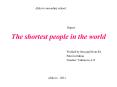 The shortest people in the world PowerPoint PPT Presentation
