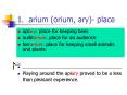 1. arium (orium, ary)- place PowerPoint PPT Presentation