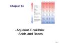 Aqueous Equilibria: Acids and Bases PowerPoint PPT Presentation