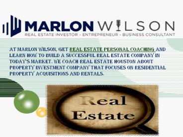 Real Estate Personal Coaching