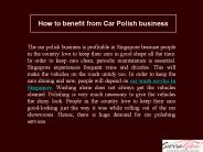 How to benefit from Car Polish business