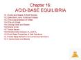 Chapter 16: ACID-BASE EQUILIBRIA PowerPoint PPT Presentation
