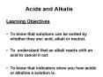 Acids and Alkalis PowerPoint PPT Presentation