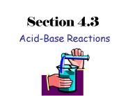 Acid-Base Reactions