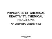 PRINCIPLES OF CHEMICAL REACTIVITY: CHEMICAL REACTIONS