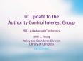 LC Update to the Authority Control Interest Group PowerPoint PPT Presentation