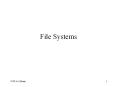 File Systems PowerPoint PPT Presentation