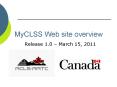 MyCLSS Web site overview PowerPoint PPT Presentation