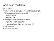 Acid-Base Equilibria