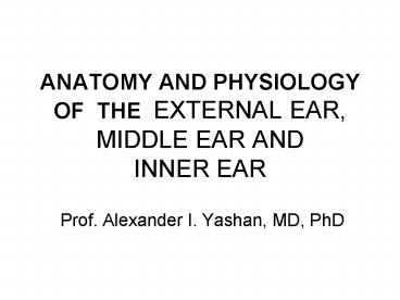 Anatomy Of The Ear Ppt Anatomy Of Inner Ear.ppt