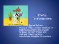 Poetry (also called verse) PowerPoint PPT Presentation