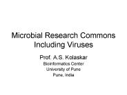 Microbial Research Commons Including Viruses