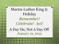 Martin Luther King Jr. Holiday PowerPoint PPT Presentation