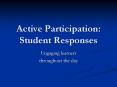 Active Participation: Student Responses PowerPoint PPT Presentation