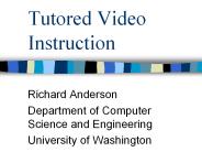 Tutored Video Instruction