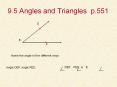 9.5 Angles and Triangles p.551 PowerPoint PPT Presentation