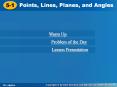 Points, Lines, Planes, and Angles PowerPoint PPT Presentation
