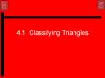 4.1 Classifying Triangles PowerPoint PPT Presentation