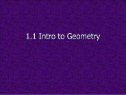 1.1 Intro to Geometry