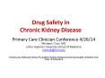 Drug Safety in Chronic Kidney Disease PowerPoint PPT Presentation