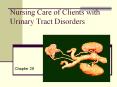 Nursing Care of Clients with Urinary Tract Disorders PowerPoint PPT Presentation