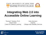 Integrating Web 2.0 into Accessible Online Learning