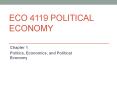 ECO 4119 POLITICAL ECONOMY PowerPoint PPT Presentation
