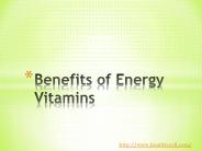 Benefits of Energy Vitamins