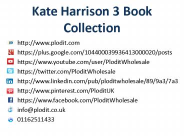 Kate Harrison 3 Book Collection