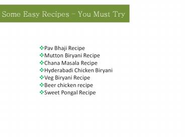 Healthy Vegetarian Recipes You Must Try