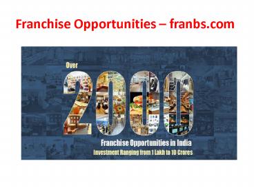 Franchise Opportunities - franbs.com