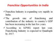 Franchise Opportunities In india