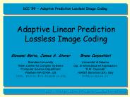 Adaptive Linear Prediction Lossless Image Coding