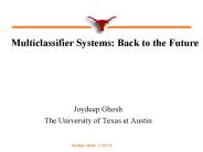 Multiclassifier Systems: Back to the Future
