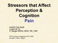 Stressors that Affect Perception PowerPoint PPT Presentation