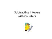 Subtracting Integers with Counters