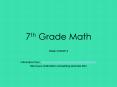 7th Grade Math PowerPoint PPT Presentation