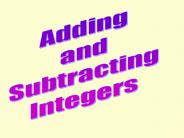 Lesson 1.4 add/subtract integers