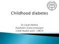 Childhood diabetes PowerPoint PPT Presentation