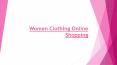 Women Clothing Online Shopping