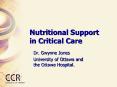 Nutritional Support in Critical Care PowerPoint PPT Presentation