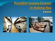 Paradise Luxury Cruises in Halong Bay