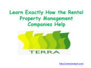 Learn Exactly How the Rental Property Management Companies Help