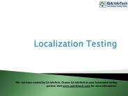 What is Localization Testing?